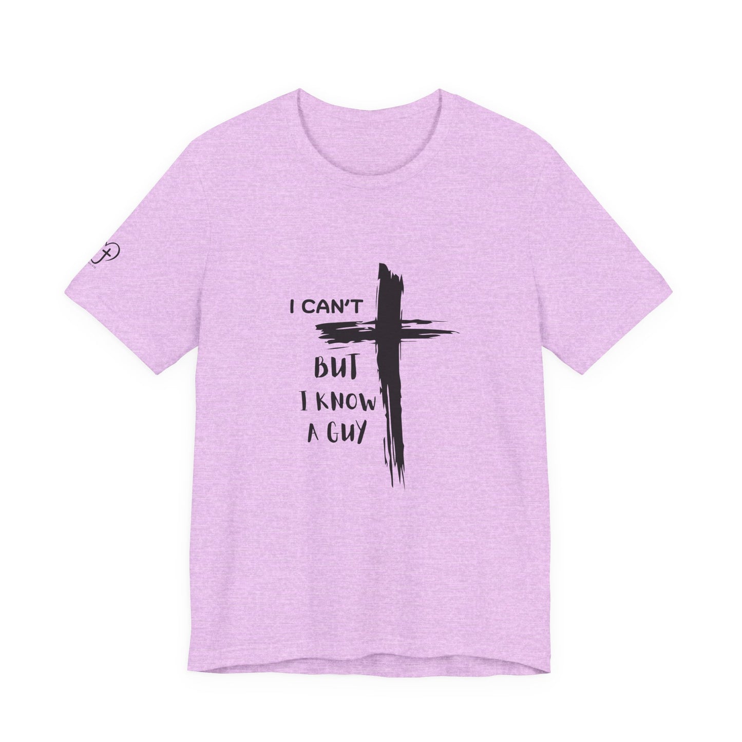 Christian Cross T‑Shirt — "I Can't But I Know A Guy" Faith Tee