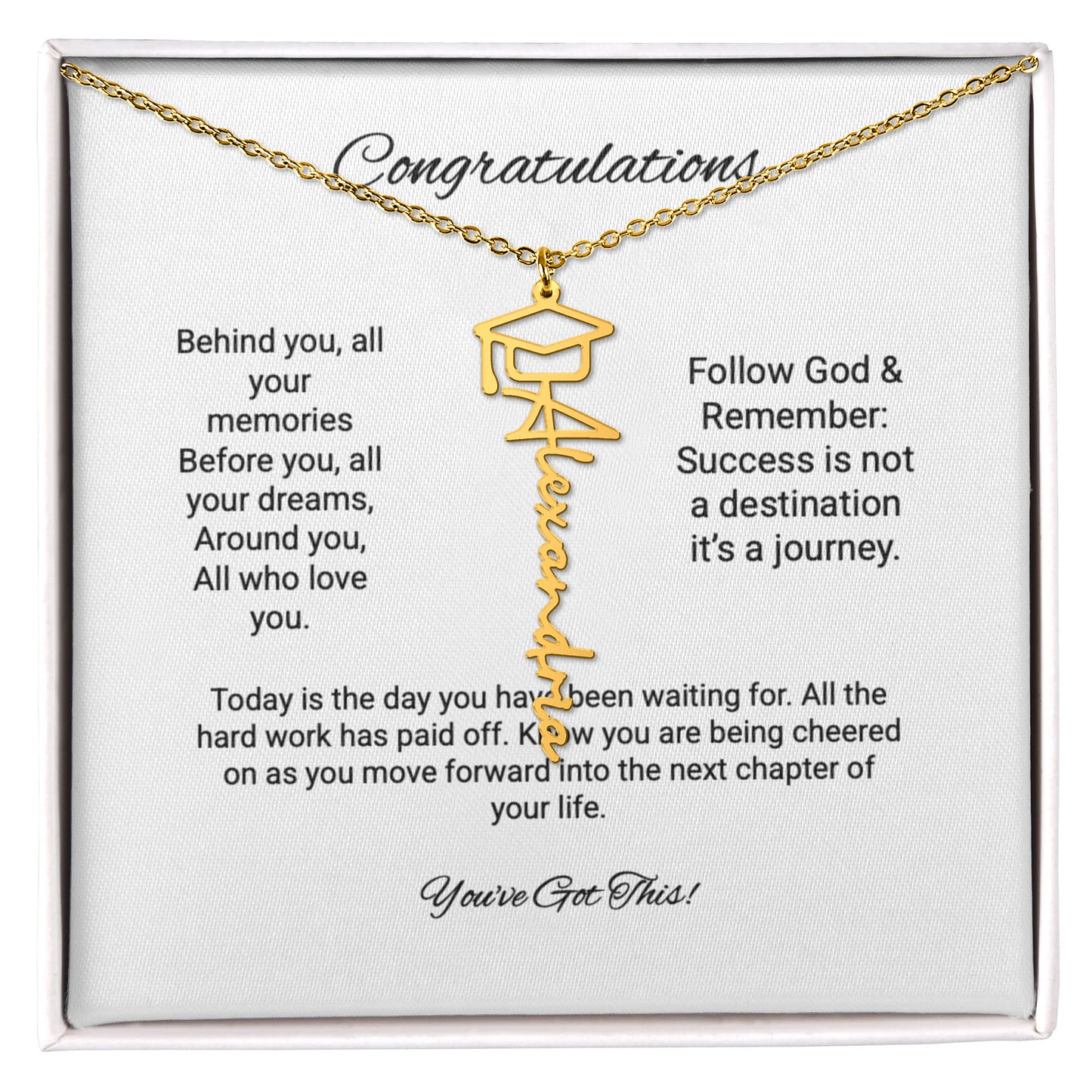 Personalized Graduation Necklace for that Special Graduate that they can cherish forever